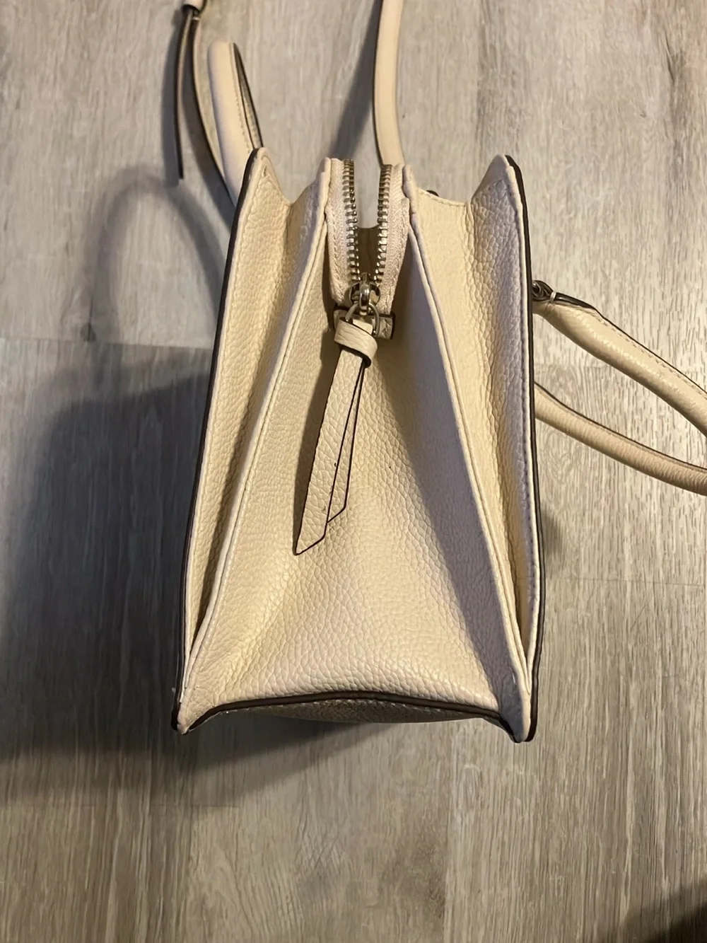kate spade Cream Pebble Leather Satchel with Strap